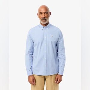 Lacoste Men's Light Blue Button-Down Shirt Size 38